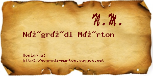 Nógrádi Márton névjegykártya